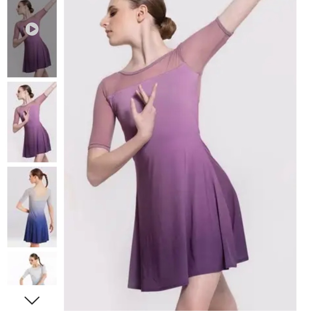 Lot of 2 weissman Balera purple ombré dresses